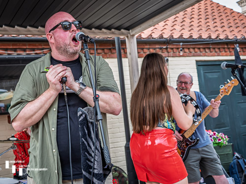 Snake Oil Band on stage at Dereham Blues Festival