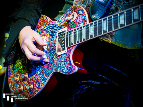 Ally Venable's colourful Les Paul guitar