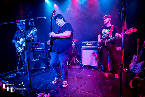 Garret T. Willie & his band on stage at The Waterfront Studio