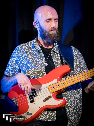Harry Mackaill on bass