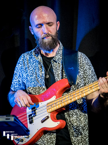 Harry Mackaill on bass