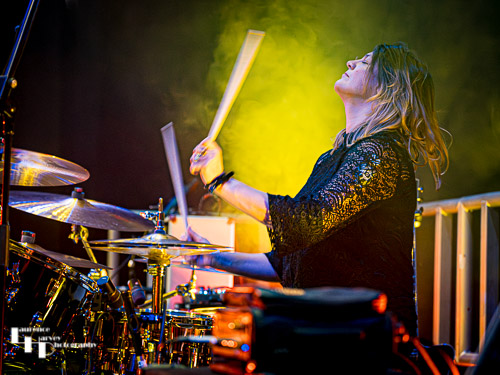Donna Peters on drums