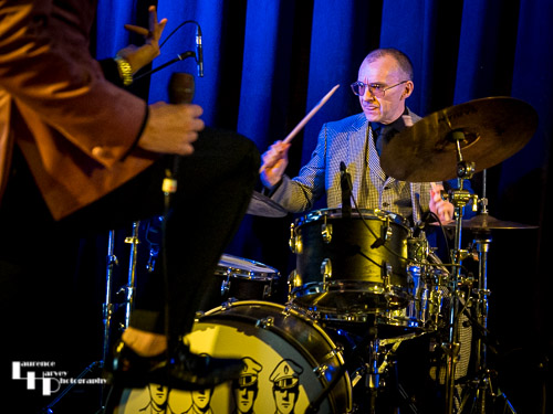 Mike Roberts on drums