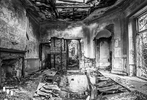 Derelict room at Rougham Hall