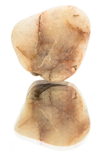 Stone on glass