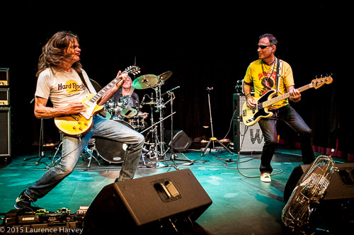 Larry Miller & his band on stage at The Limelight Theatre, Aylesbury