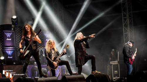 Saxon on stage at Ramblin' Man Fair