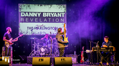 Danny Bryant & his band on stage at The Harlington