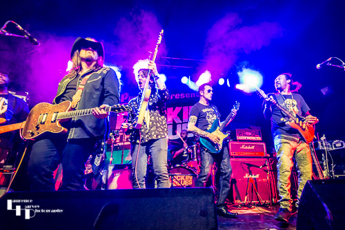 Lance Lopez, Quinn Sullivan, Gary Hoey & Eric Gales on guitars for the finale