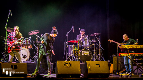 Northsyde on stage at The Harlington