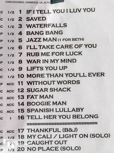 Set list