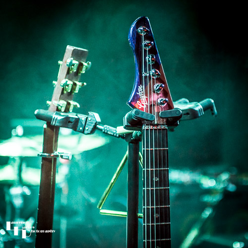 Arielle's guitars, ready for the off