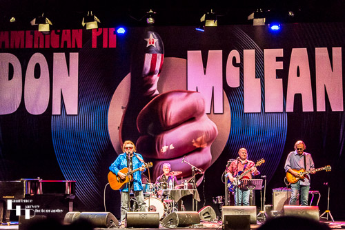 Don McLean and his band on stage at The Ipswich Regent Theatre