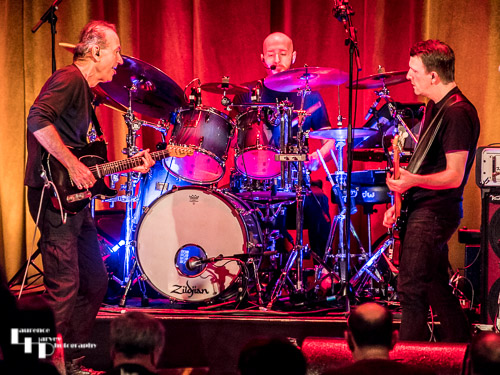 Hugh Cornwell & his band on stage at The Apex