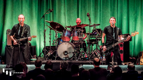 Hugh Cornwell & his band on stage at The Apex