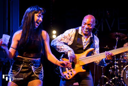 Grace Bond on vocals, Roger Innis on bass