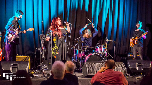 Alice Armstrong & her band on stage at The John Peel Centre