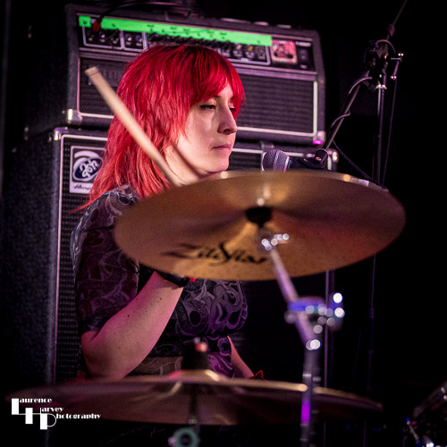 Caroline Helbert on drums