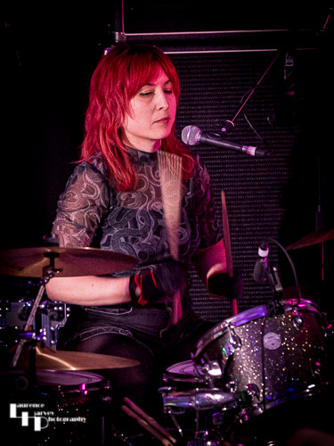Caroline Helbert on drums