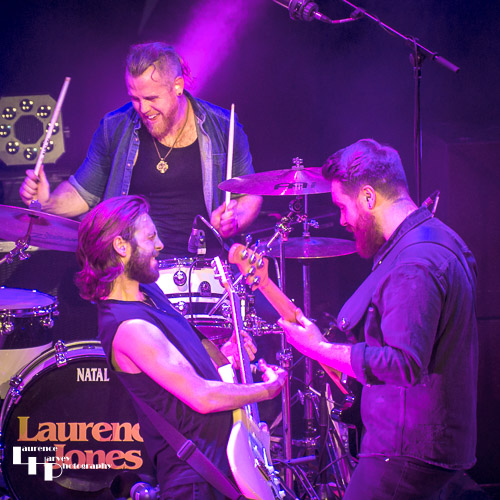 Laurence Jones & his band on stage at The Apex