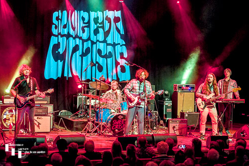 Sweet Crisis on stage at The Apex