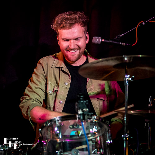 Joe Harris on drums