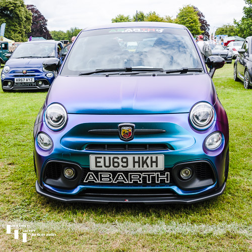 Two tone blue Fiat 500 Abarth
